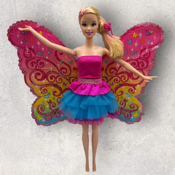 Mattel Barbie A Fairy Secret Doll 2 In 1 Original Outfit Removable Wings - Works - Picture 1 of 13